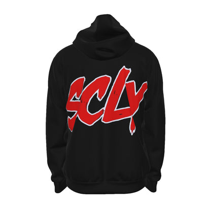 All-Over Print Unisex Zipper Hoodie With Black Lining