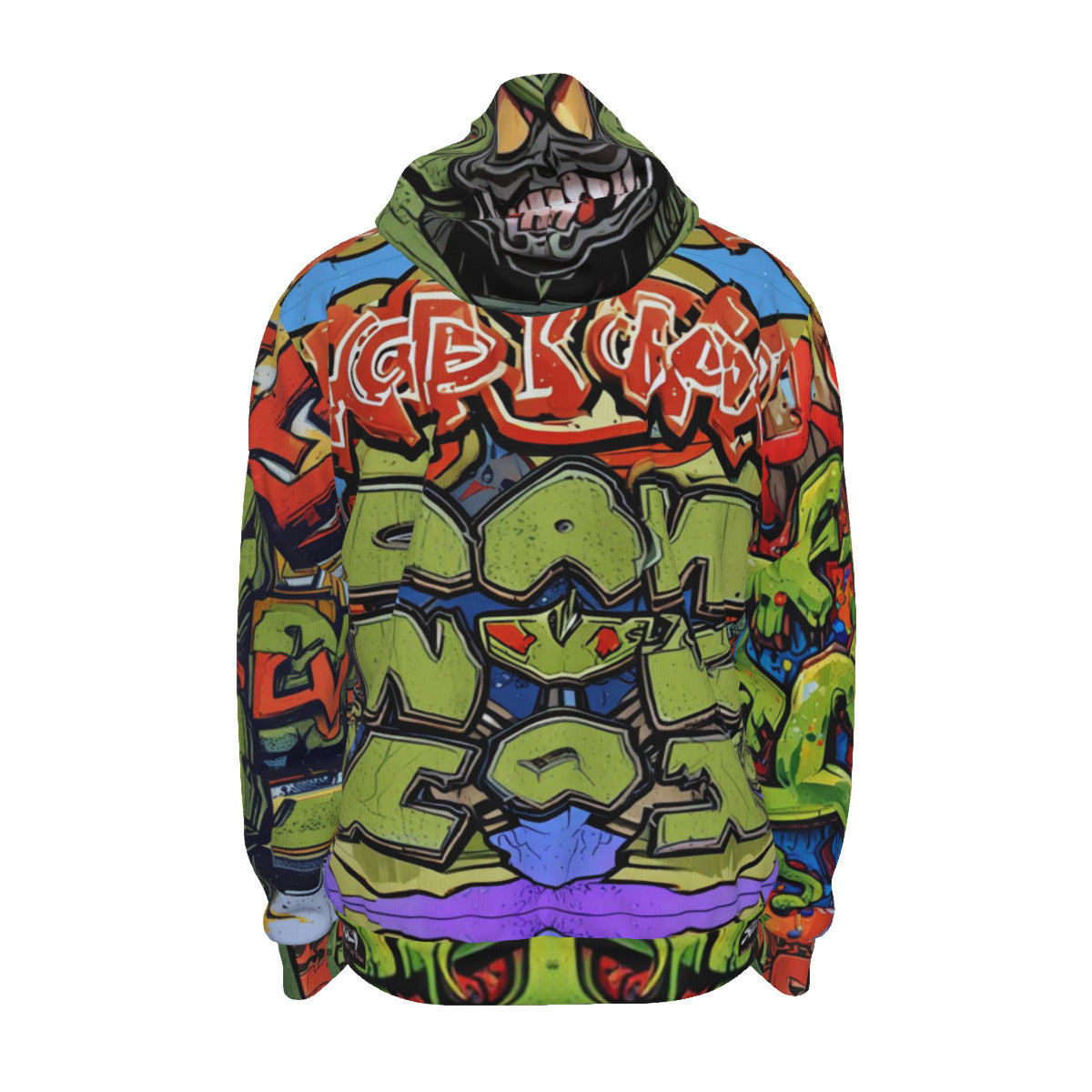 All-Over Print Unisex Zipper Hoodie With Black Lining