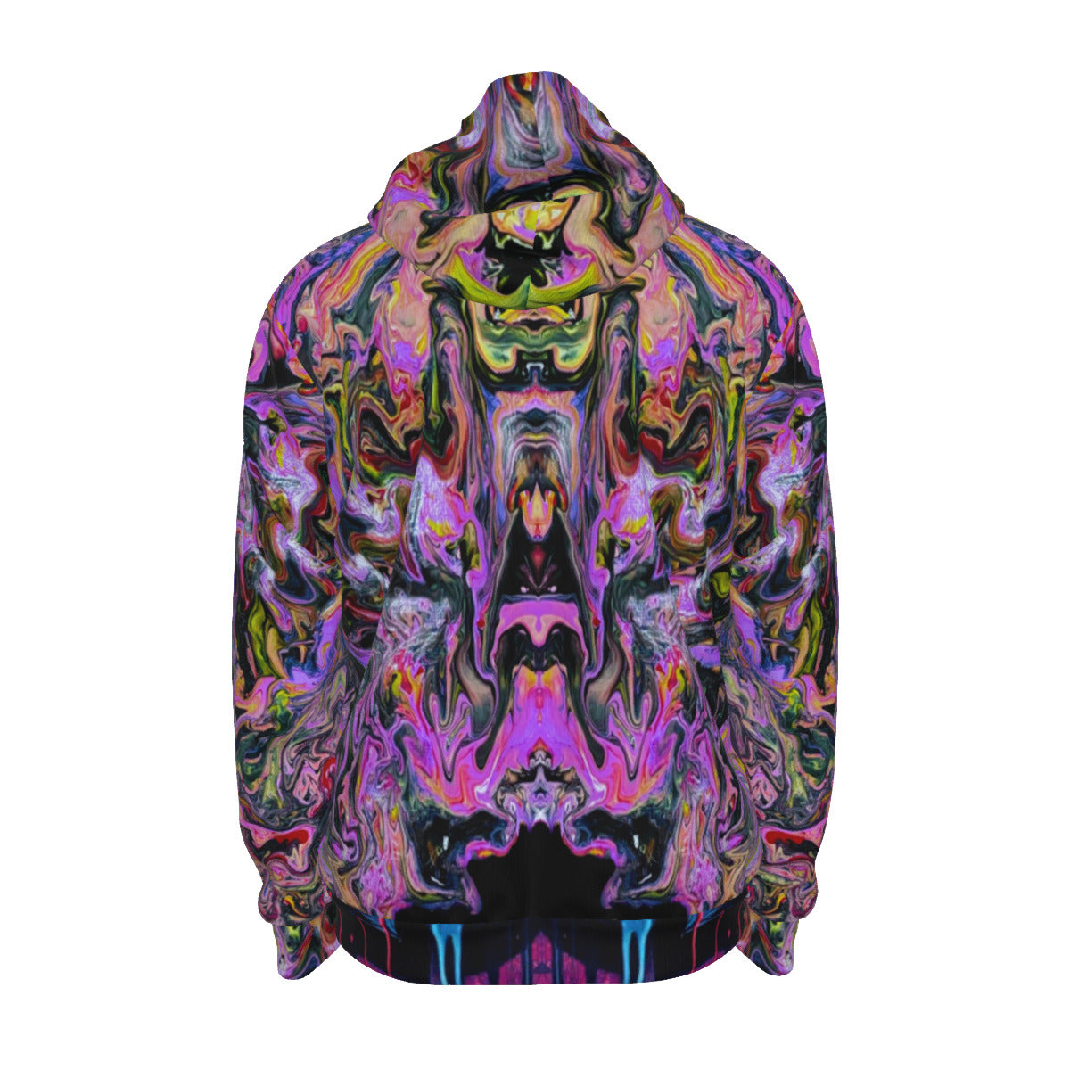 All-Over Print Unisex Zipper Hoodie With Black Lining